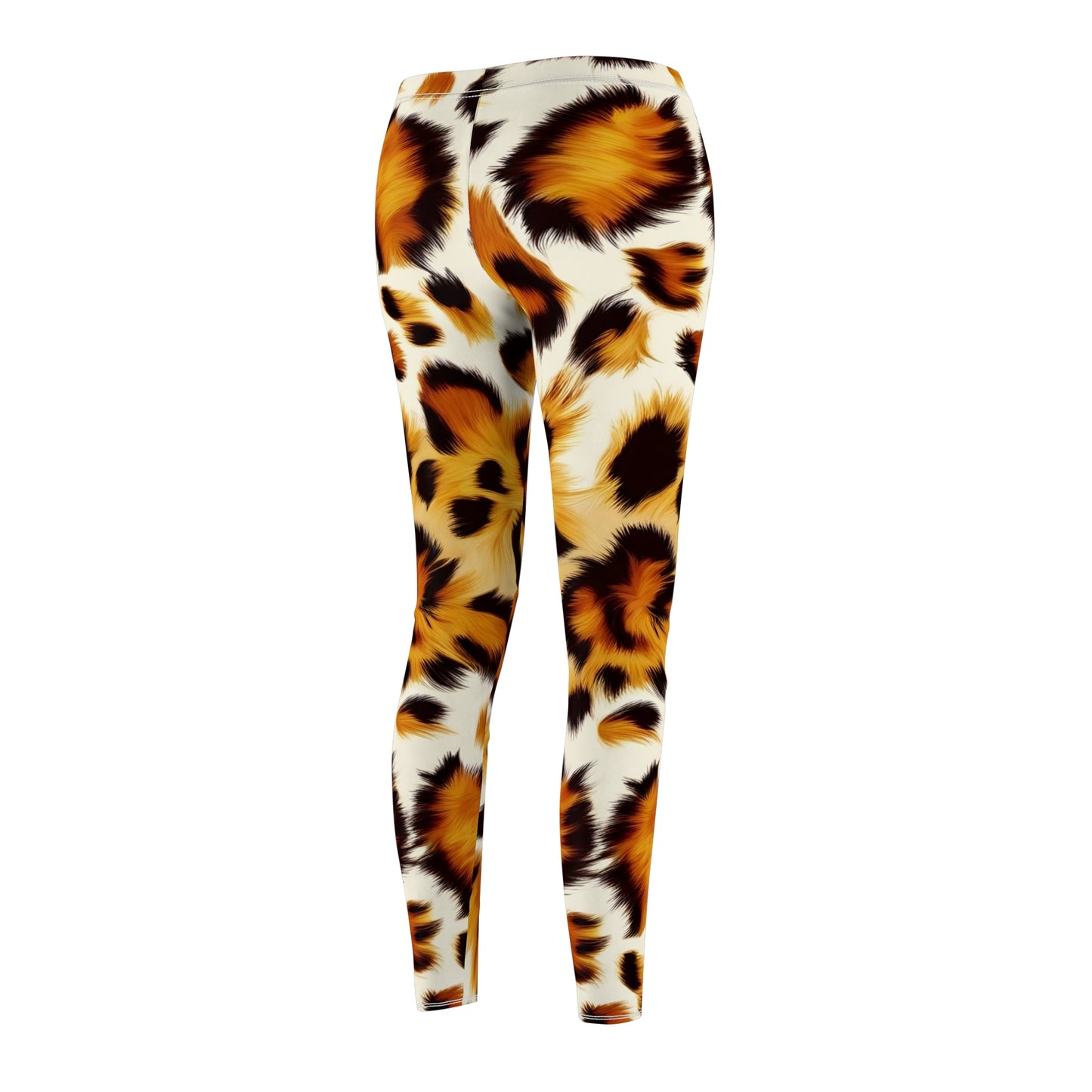 Leggings, Cheetah Print Women's Cut & Sew Casual Leggings, Animal Print Casual Comfort Yoga Pants XS-2XL