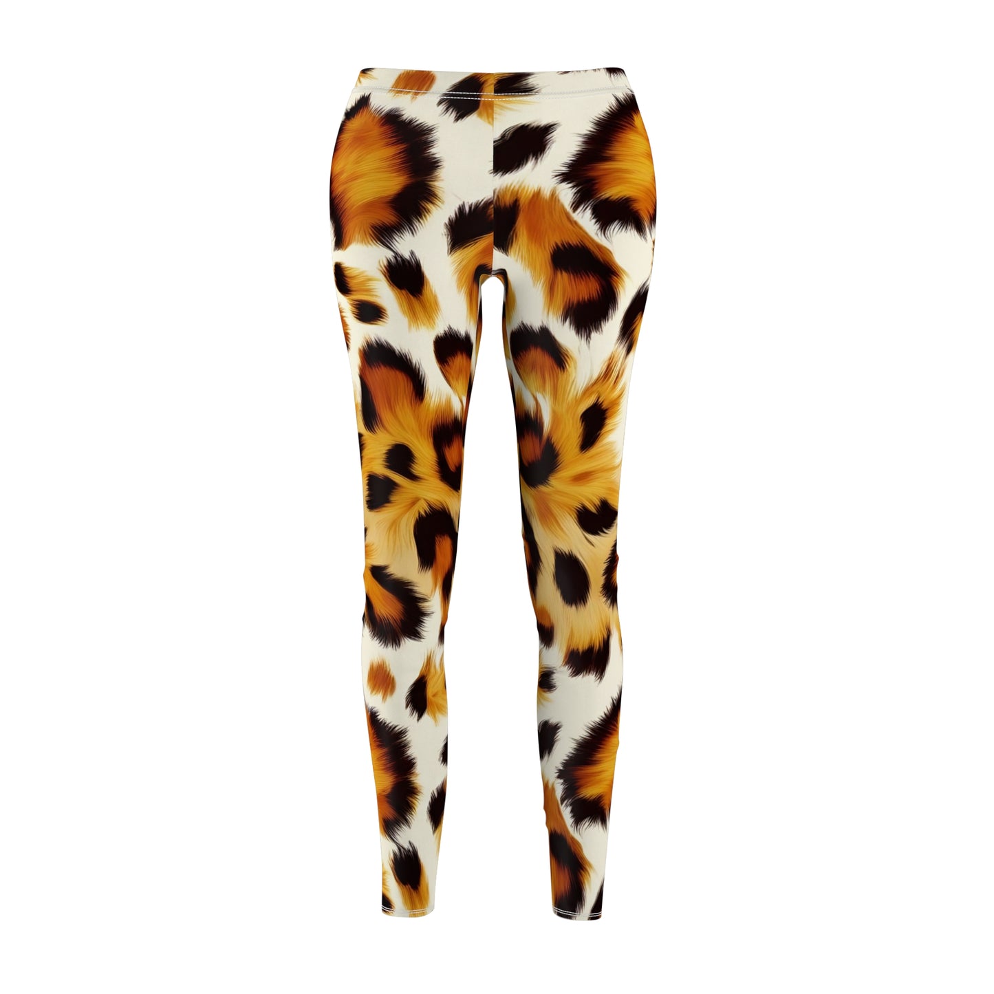 Leggings, Cheetah Print Women's Cut & Sew Casual Leggings, Animal Print Casual Comfort Yoga Pants XS-2XL