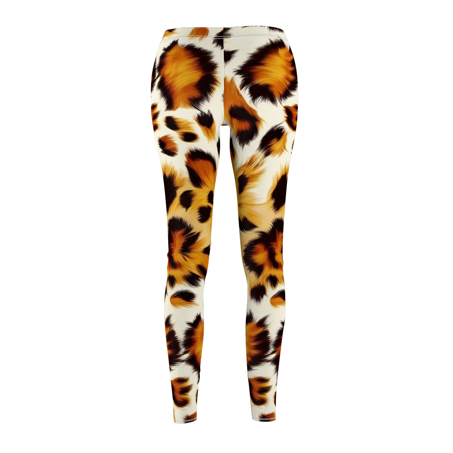 Leggings, Cheetah Print Women's Cut & Sew Casual Leggings, Animal Print Casual Comfort Yoga Pants XS-2XL